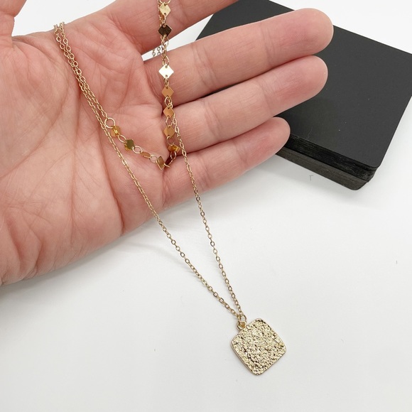 New boho lounge gold chain layer choker necklace - Picture 6 of 7